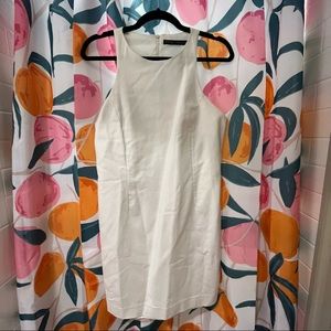 ZARA White high neck tank shift dress